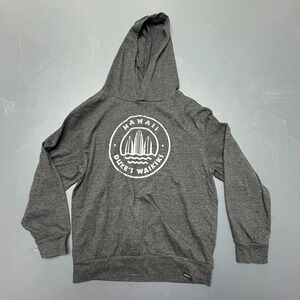 Hawaii Dukes Waikiki Hoodie Boys Small Gray Pullover Cotton Blend Techstyles